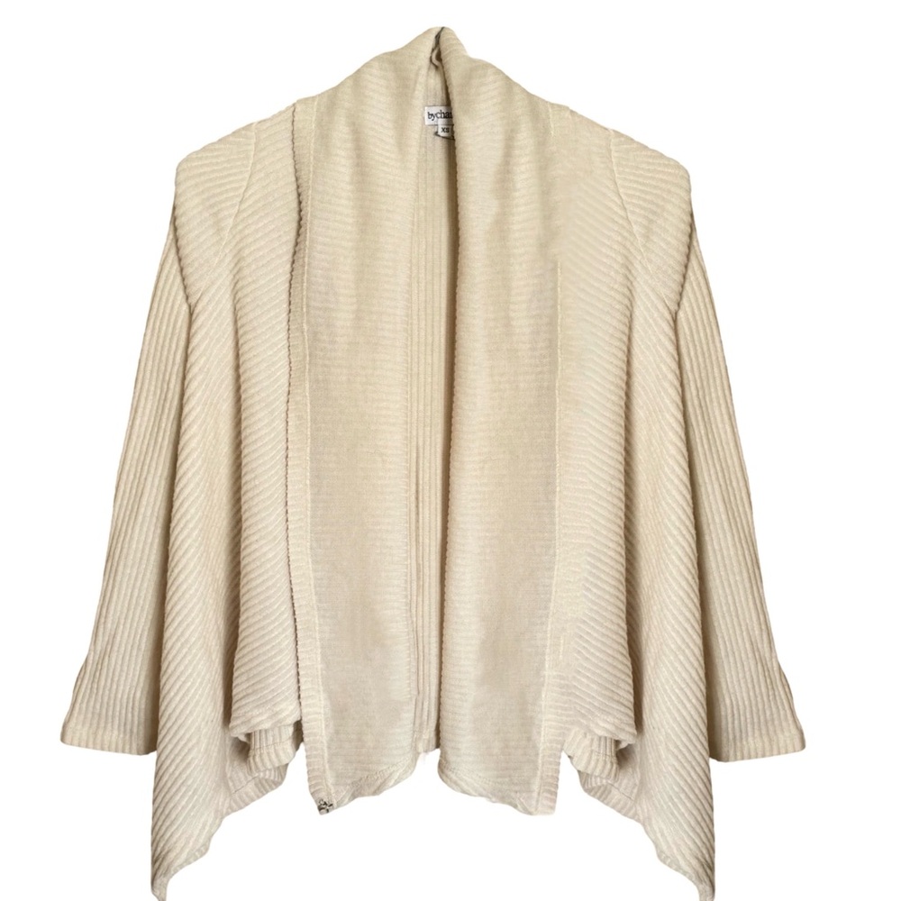 BYCHANCE • Ivory Sonia Long-Sleeve Cardigan Wrap Shawl Sweater - Picture 5 of 7